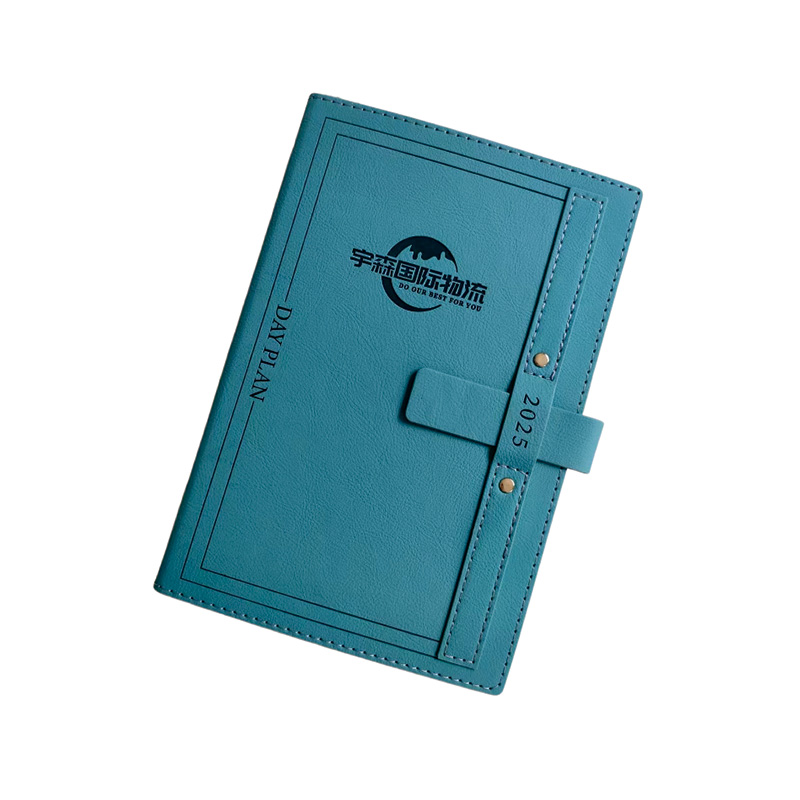 Blauw lederen notebook