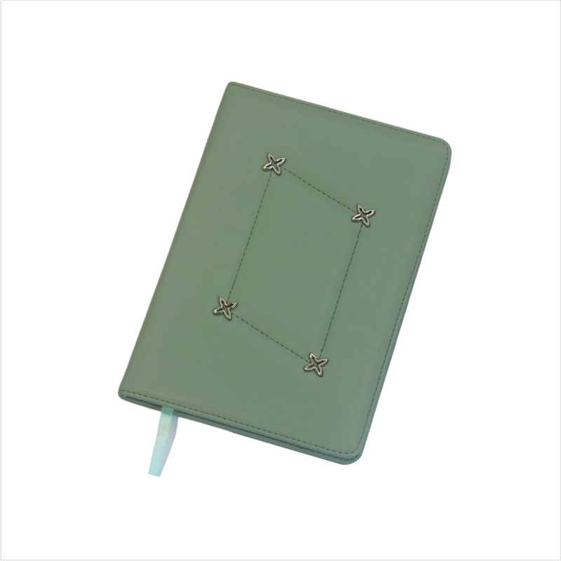 Lederen notebook in reliëf
