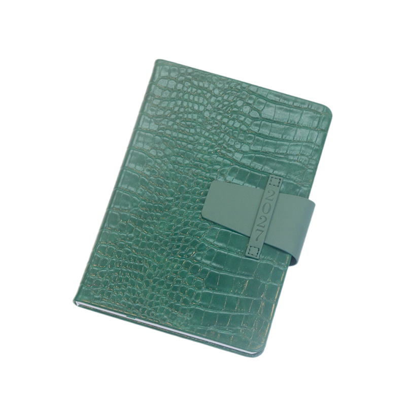 Groen lederen notebook